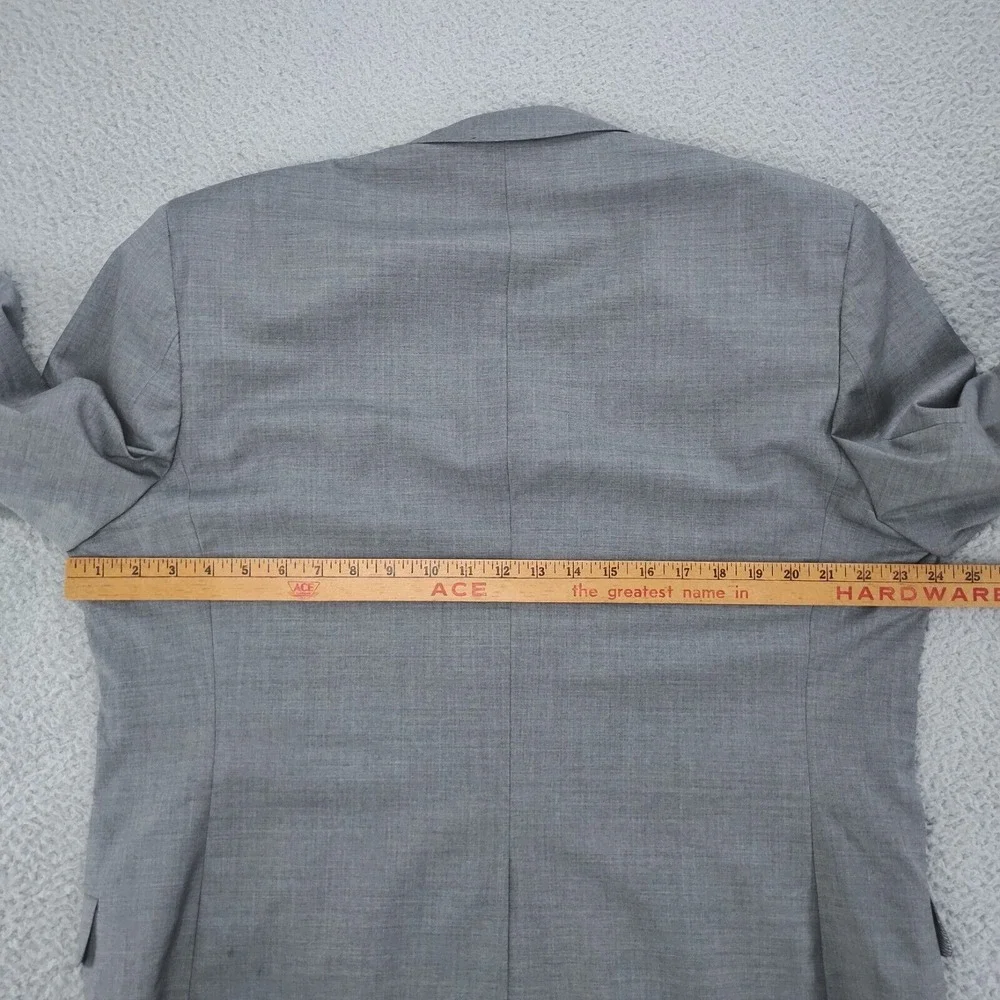 Brooks Brothers 346 Jacket Men 46R Gray Striped Lined Wool Fitzgerald Fit Blazer